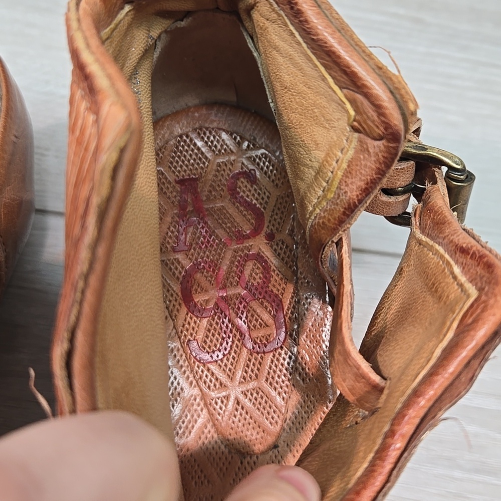 A.S.98 By Free People Hercigovina Gold Open-ToeHeel Sandals Shoes Sz 40/9-9.5 - Picture 5 of 14